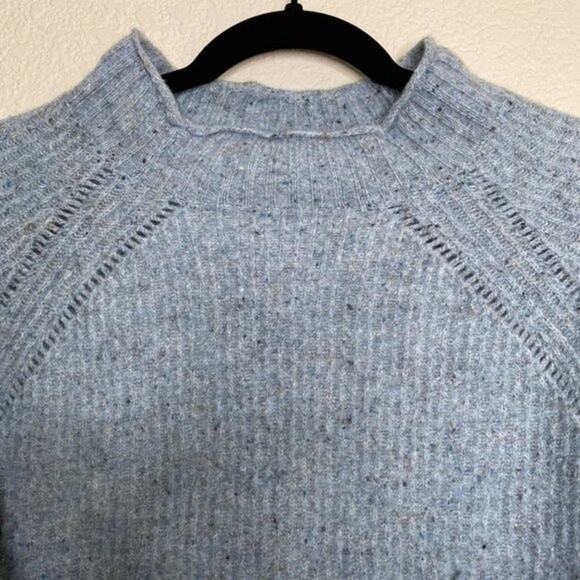 J Crew Speckled Merino Wool Mock Neck Sweater Medium - Picture 2 of 8